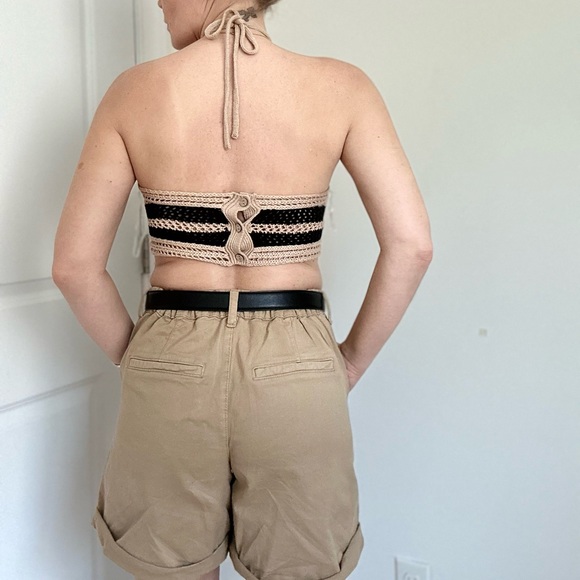 Crop Halter Crochet Knit Top - Picture 5 of 6